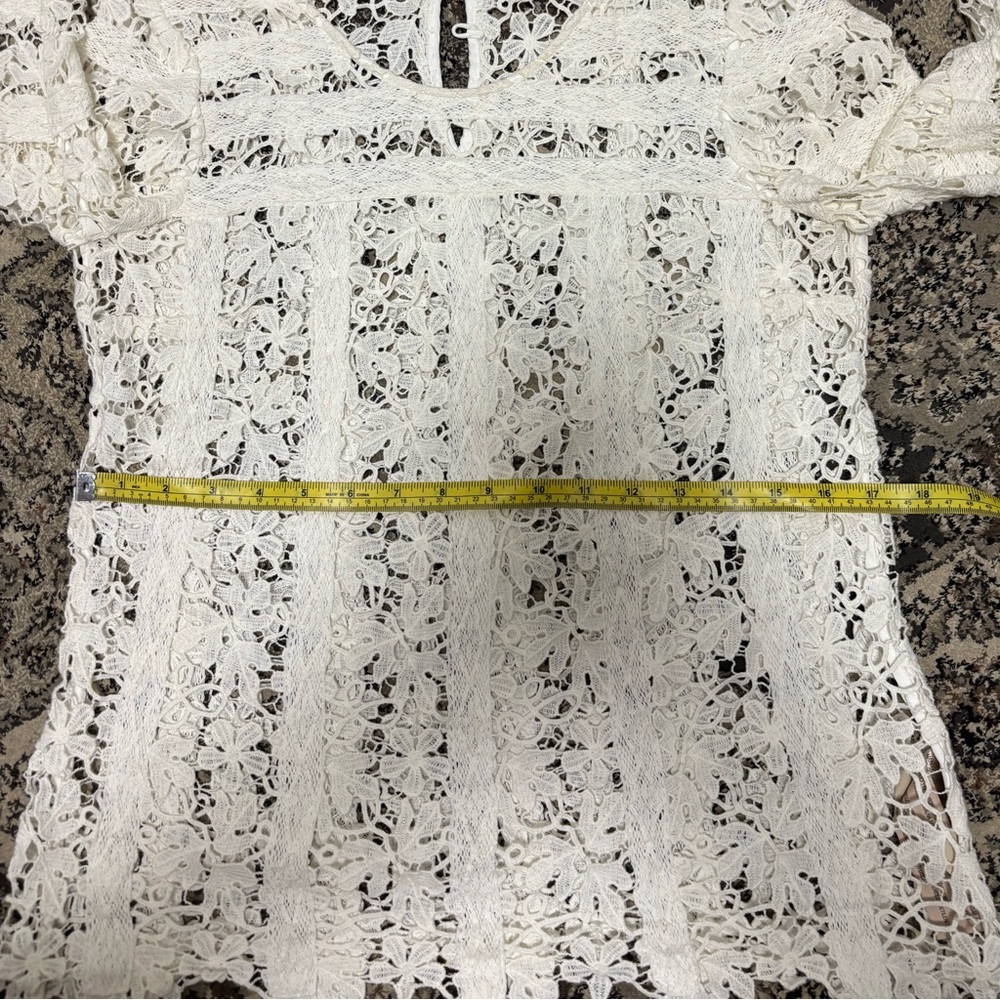 Massimo Dutti cotton floral lace top - Picture 9 of 10